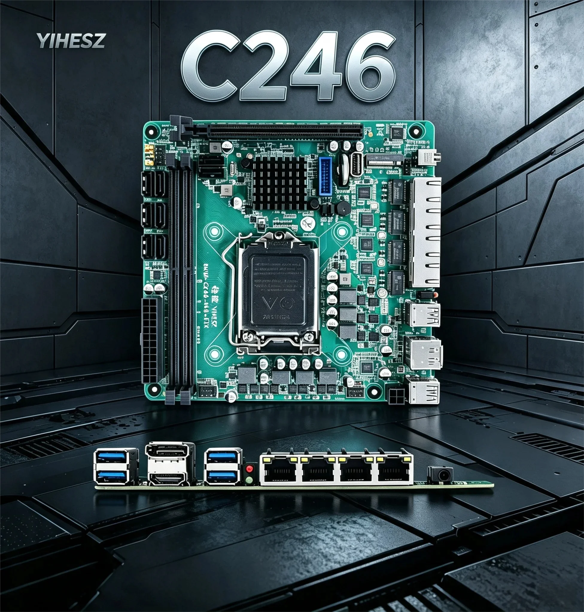 Nas Motherboard 8 Sata Mini Itx - لوحة أم C246 ITX NAS تدعم