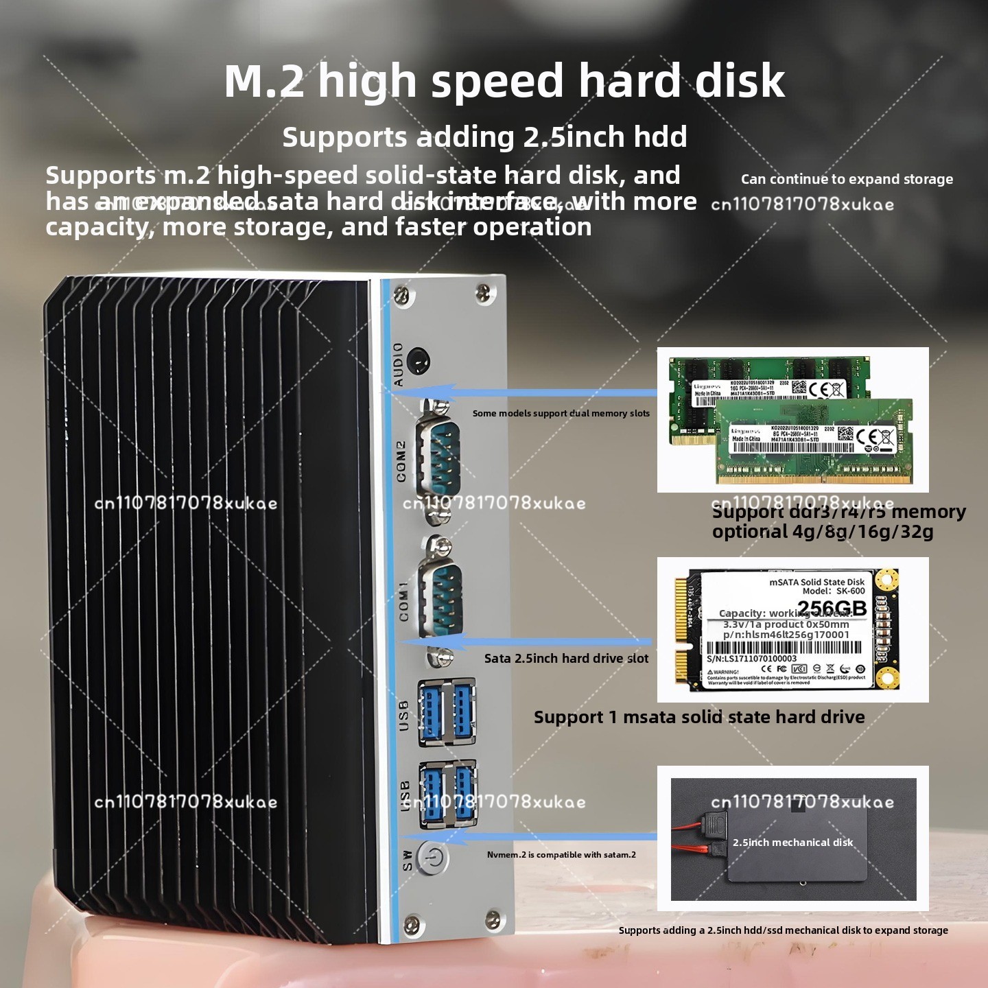 Fanless Industrial Pc Rs485 Core I7 - كمبيوتر صناعي مصغر - رباعي النواة
