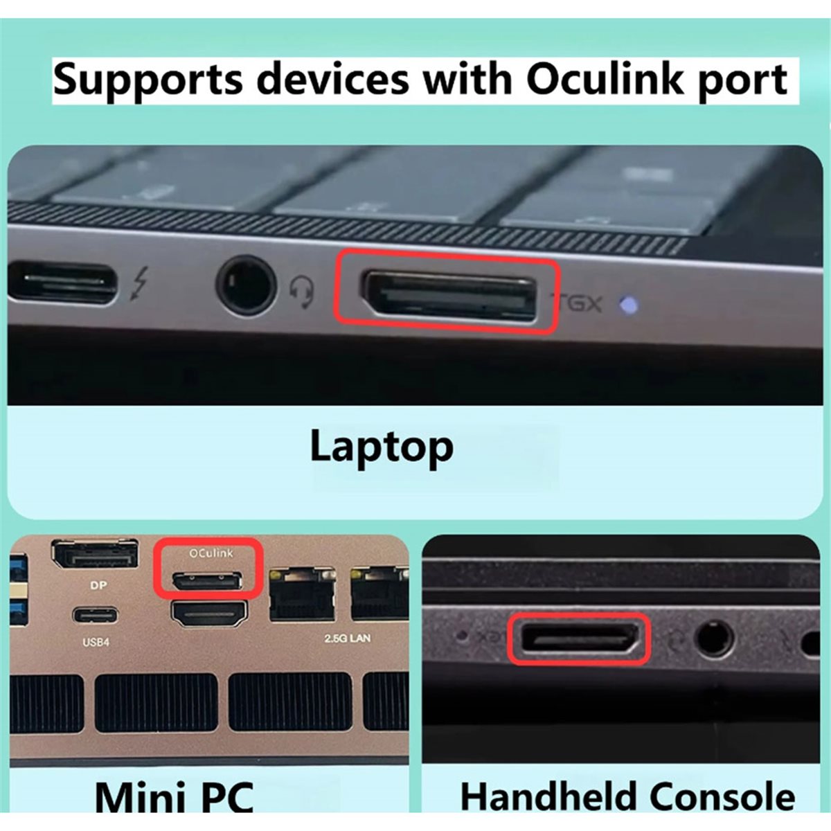 Oculink Egpu Mini Pc - جديد من المصنع~قاعدة بطاقة رسومات Oculink