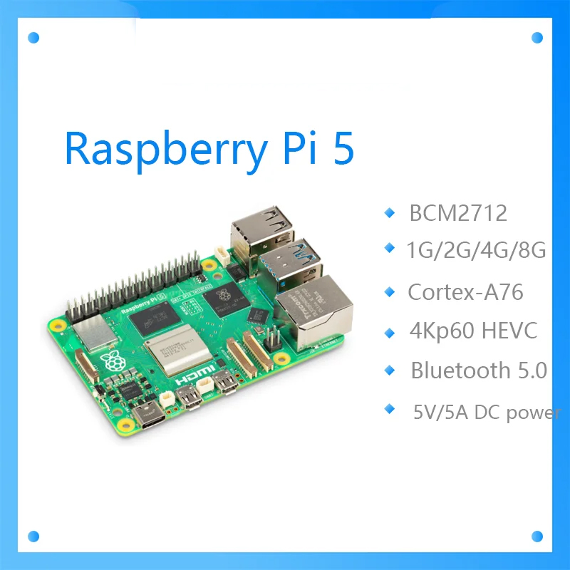Raspberry Pi 5 8Gb Board - لوحة تطوير الذراع الرسمية الأصلية Raspberry
