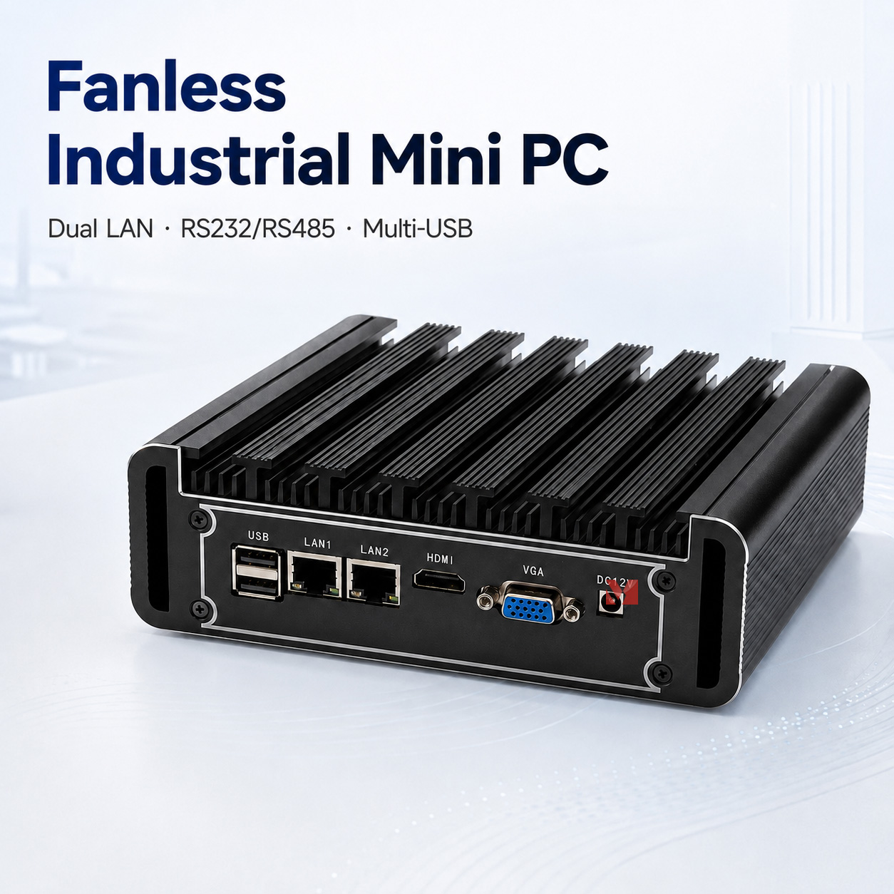 Fanless Industrial Pc Rs485 Core I7 - كمبيوتر صناعي صغير بدون مروحة، معالج