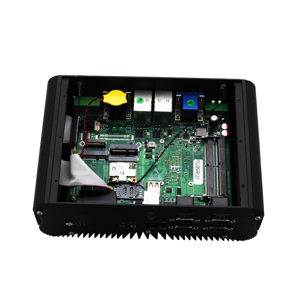 كمبيوتر صناعي صغير بدون مروحة  - مراجعة Fanless Industrial Pc Rs485 Core I7 وسعره