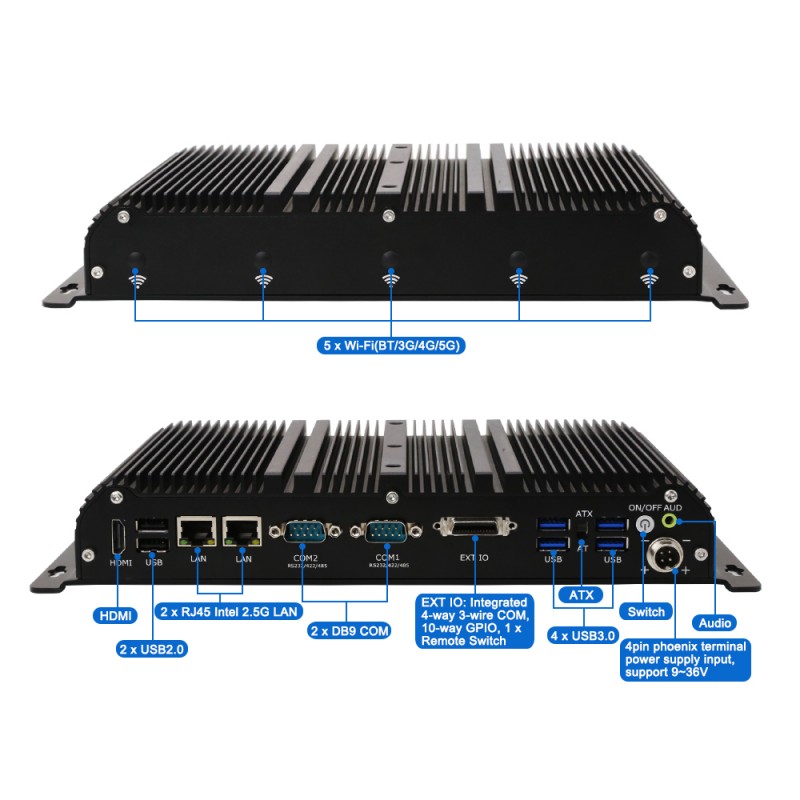كمبيوتر صناعي بدون مراوح مع مع - مراجعة Fanless Industrial Pc Rs485 Core I7 وسعره