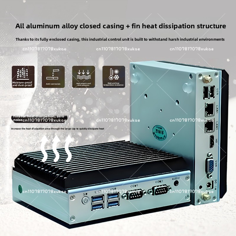 كمبيوتر صناعي صغير - رباعي الن - مراجعة Fanless Industrial Pc Rs485 Core I7 وسعره