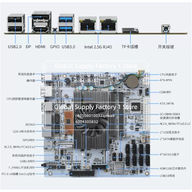 لوحة أم NAS Mini ITX M11 مع مع - مراجعة Nas Motherboard 8 Sata Mini Itx وسعره