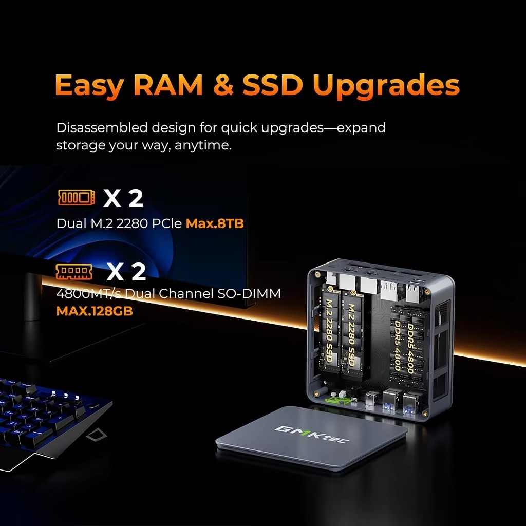 كمبيوتر ألعاب صغير GMKtec K6 M - مراجعة Amd Ryzen 7 7840Hs Mini Pc وسعره