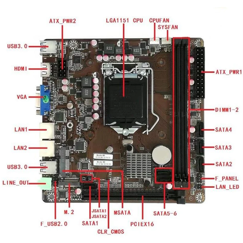 لوحة أم B365 Mini-ITX مع مقبس  - مراجعة Nas Motherboard 8 Sata Mini Itx وسعره