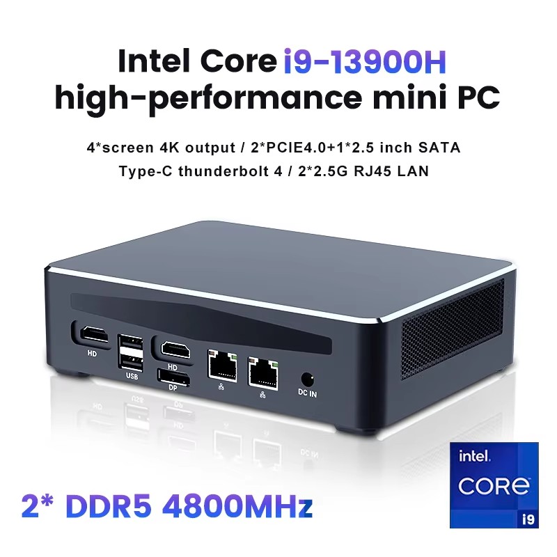 كمبيوتر Topton Gaming 4 NAS Mi - مراجعة Intel Core I9 13900H Mini Pc وسعره
