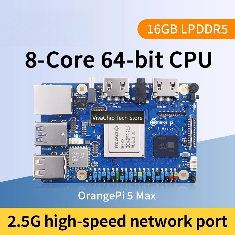 لوحة تطوير Orange Pi 5 Max من  - مراجعة Rockchip Rk3588 Development Board وسعره